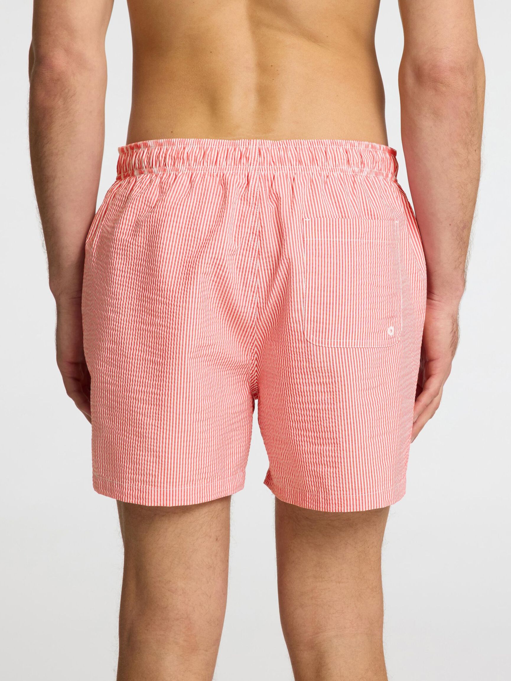 SEERSUCKER SWIM SHORTS, Hibiscus, highres