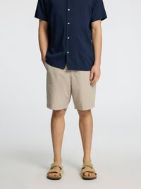 SEERSUCKER SHORTS, Pure Cashmere, highres