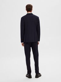 COUPE SLIM EN VISCOSE MÉLANGÉE BLAZER À DOUBLE BOUTONNAGE, Navy Blazer, highres
