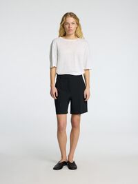 LINEN T-SHIRT, Bright White, highres