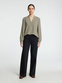 LONG-SLEEVED BLOUSE, Vetiver, highres