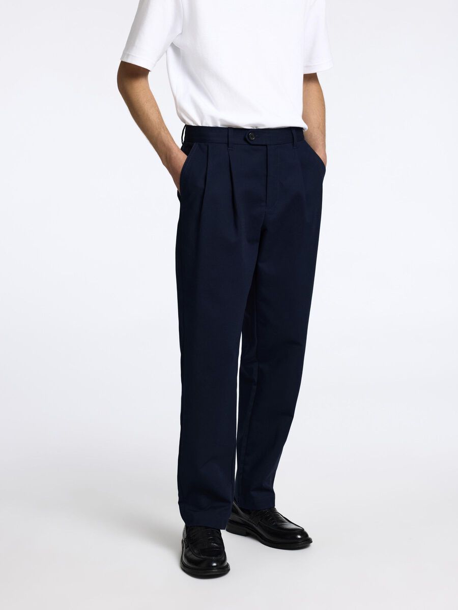 Selected 190 REGULAR TAPERED FIT TROUSERS, Sky Captain, highres - 16095630_SkyCaptain_003.jpg