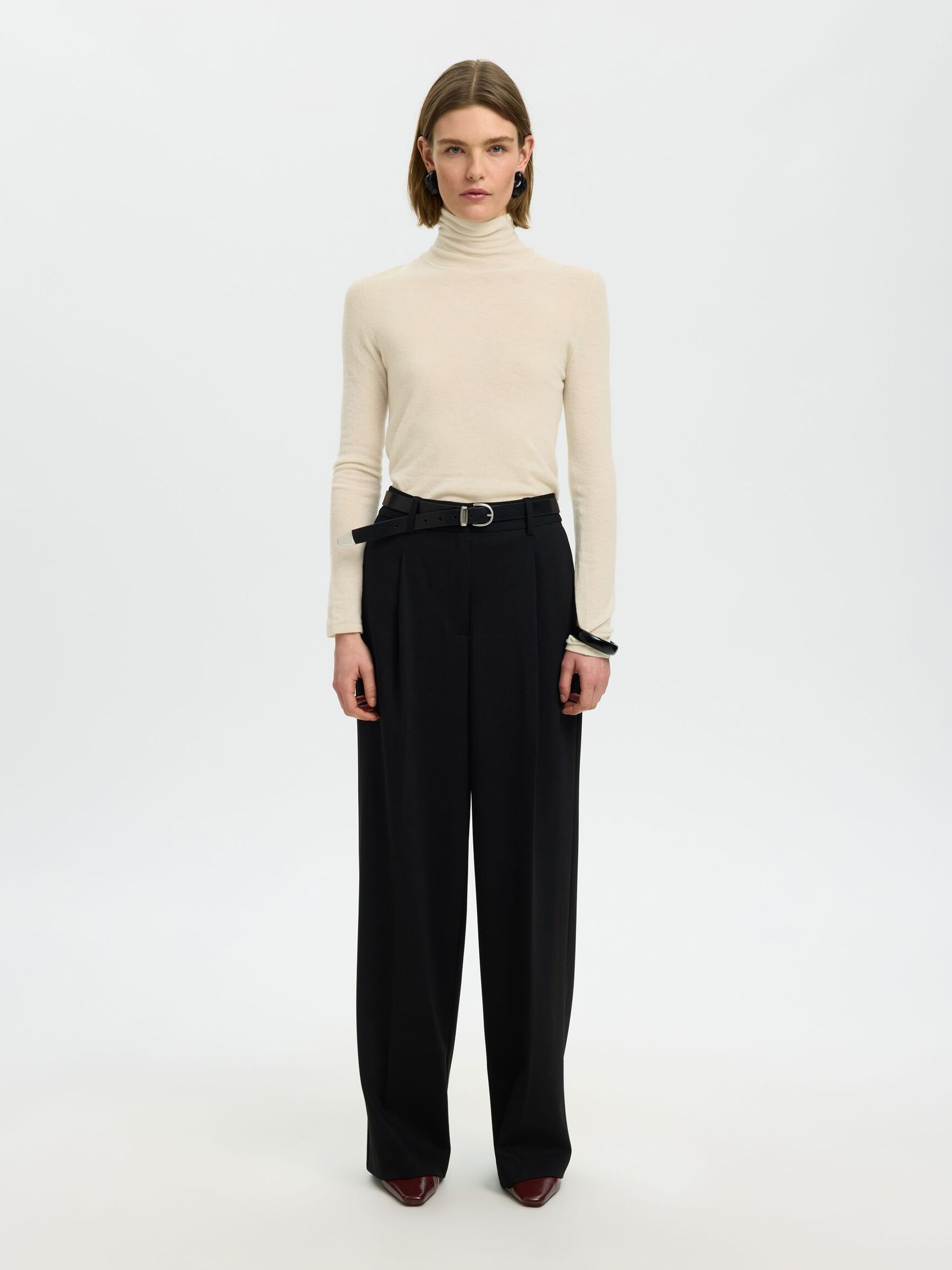 MERINO WOOL TURTLENECK, Birch, highres