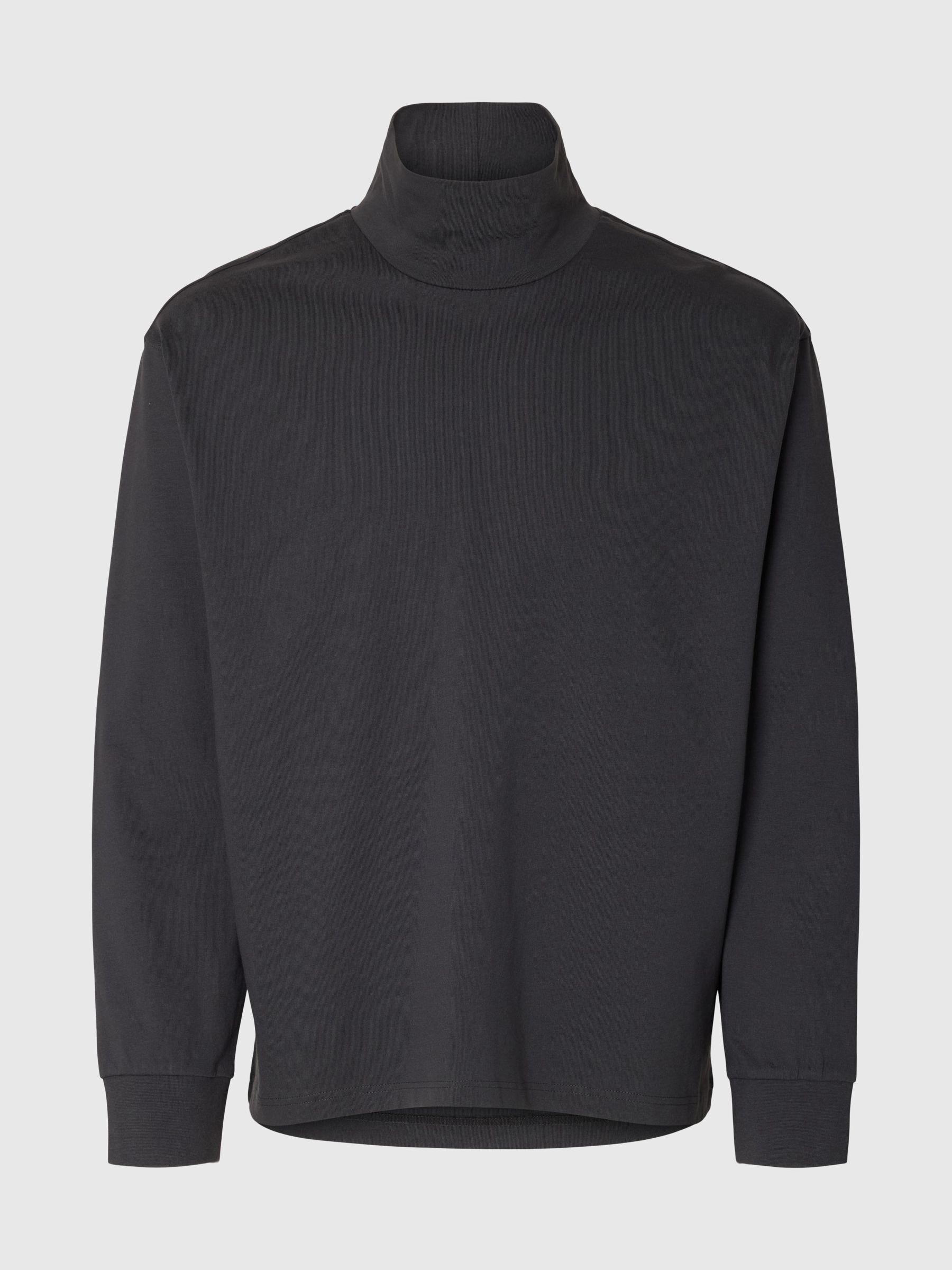 100% BOMULL LÅNGÄRMAD T-SHIRT, Asphalt, highres