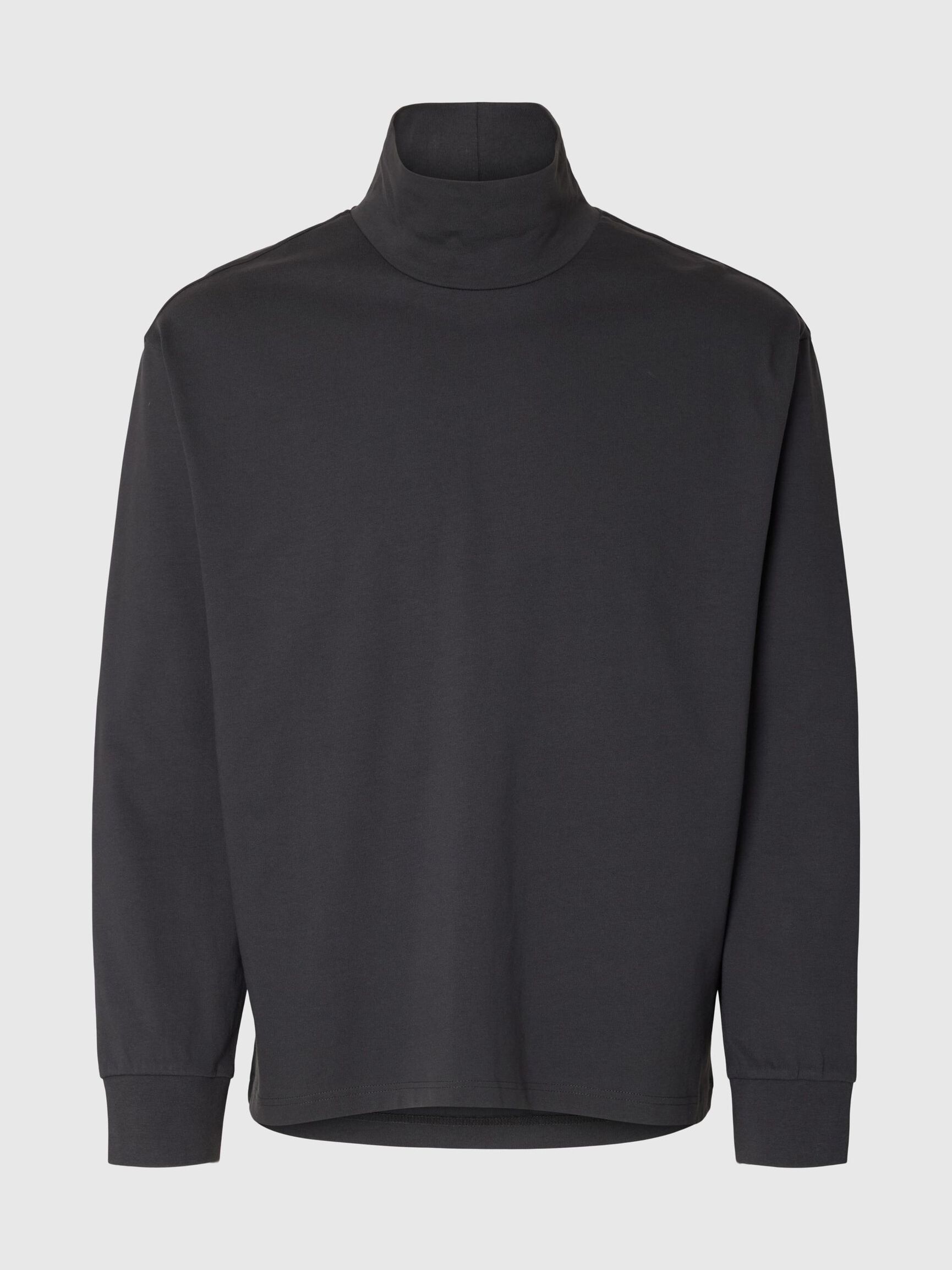 100% BOMULL LÅNGÄRMAD T-SHIRT, Asphalt, highres