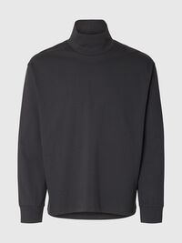 100% BOMULL LÅNGÄRMAD T-SHIRT, Asphalt, highres