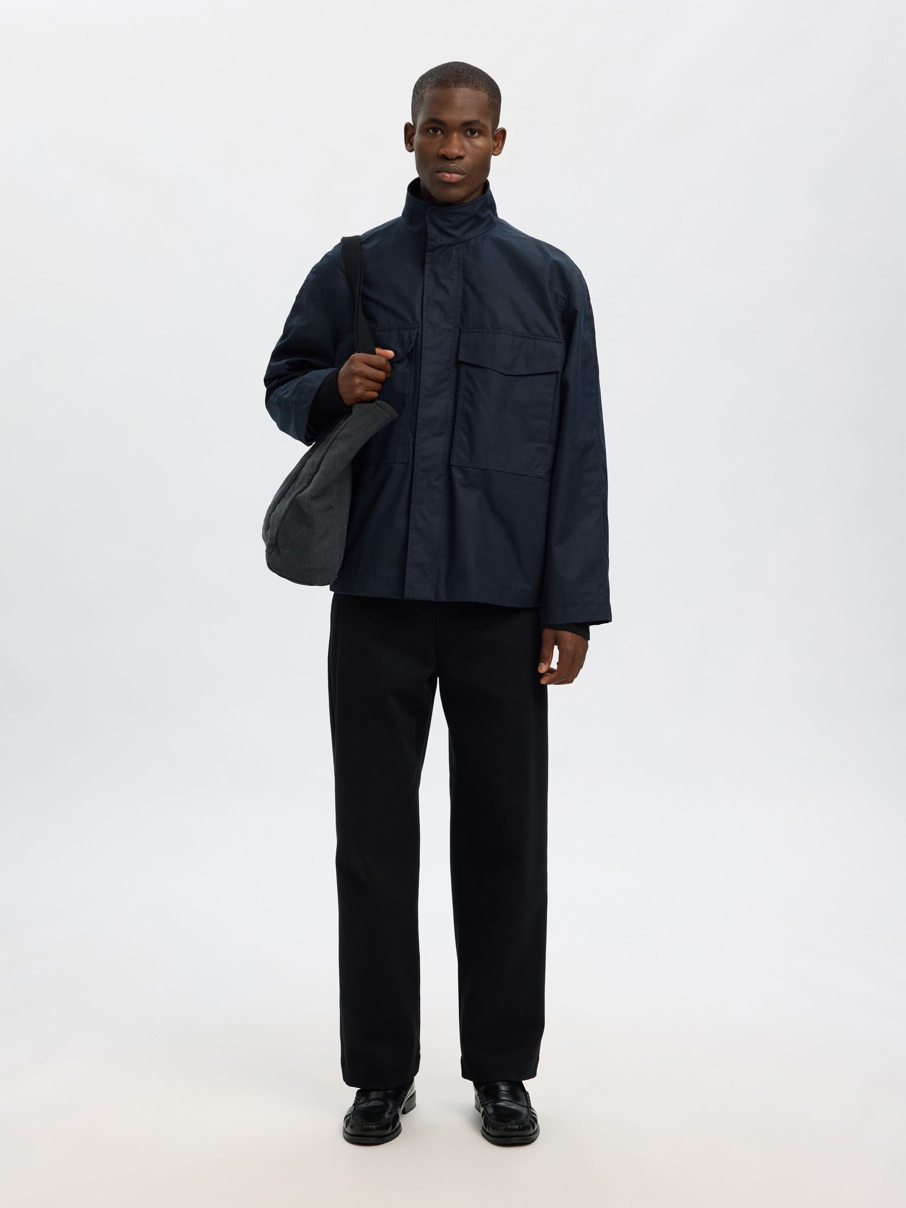 GEWACHSTE BAUMWOLL JACKE, Sky Captain, highres