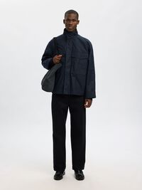 GEWACHSTE BAUMWOLL JACKE, Sky Captain, highres