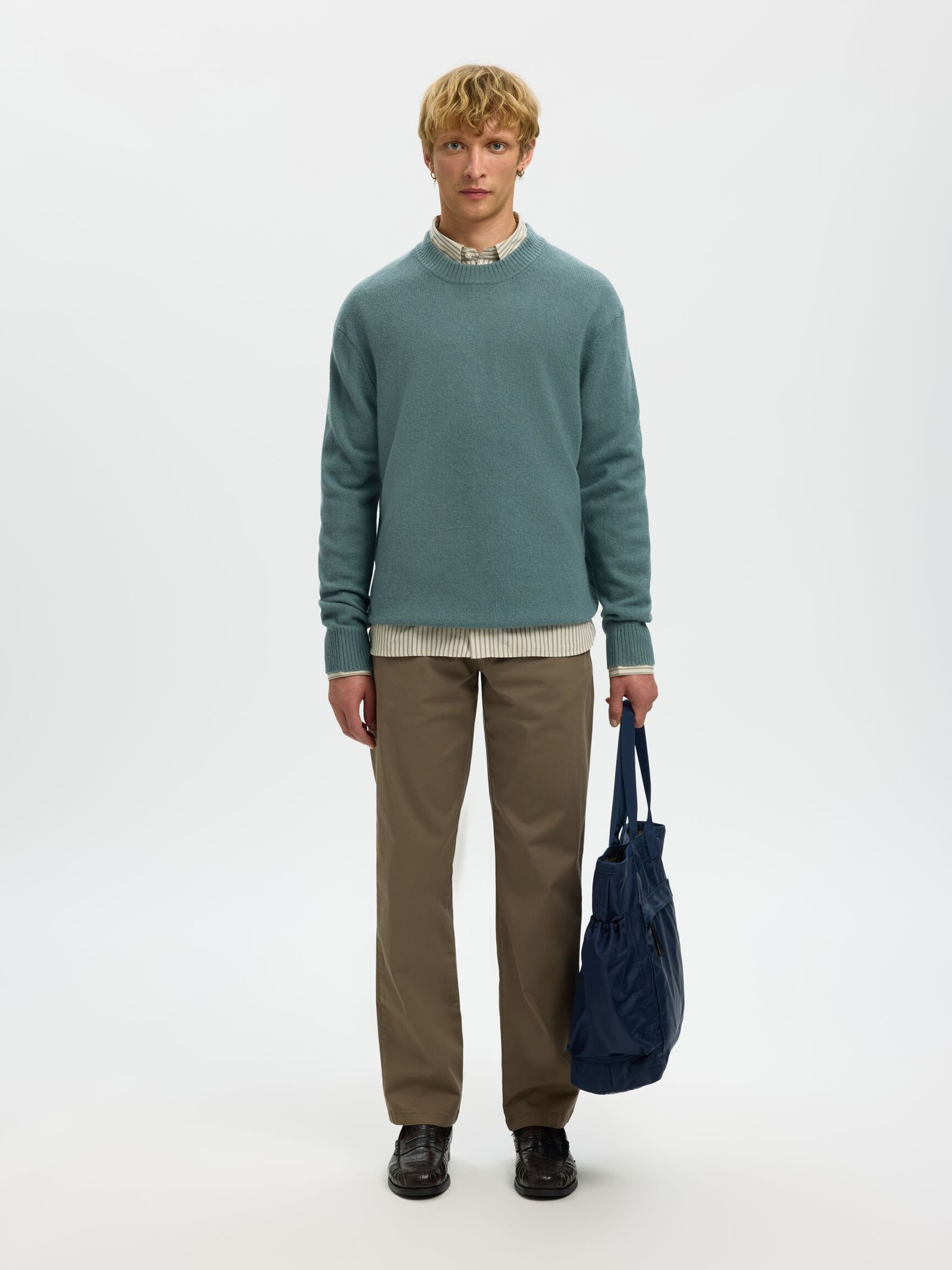 100% WOOL JUMPER, Balsam Green, highres