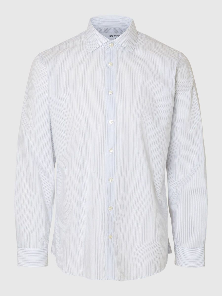 Selected 100% COTTON SLIM FIT SHIRT, Bright White, highres - 16098307_BrightWhite_1200427_001.jpg
