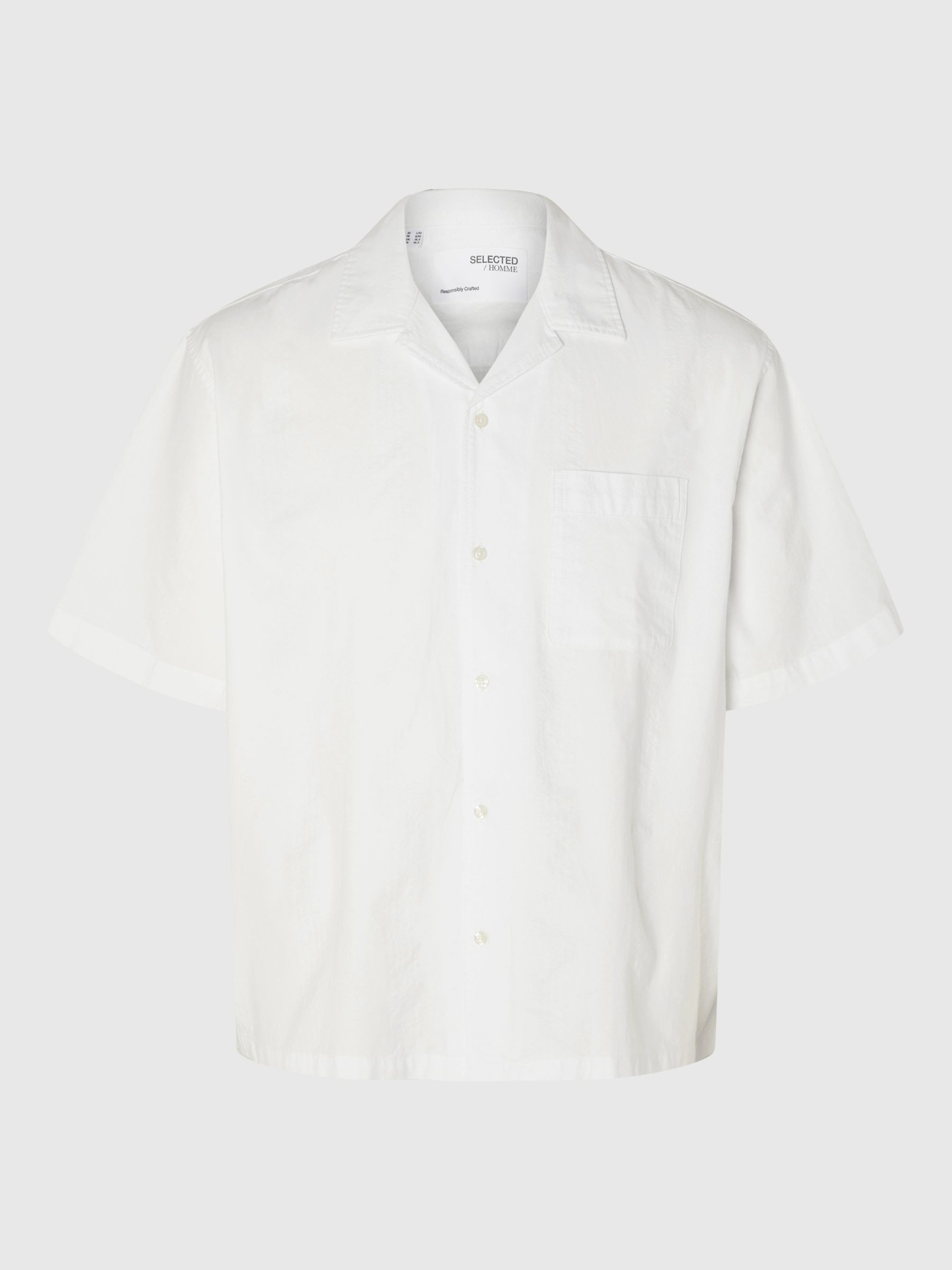 SEERSUCKER CHEMISE À MANCHES COURTES, Bright White, highres