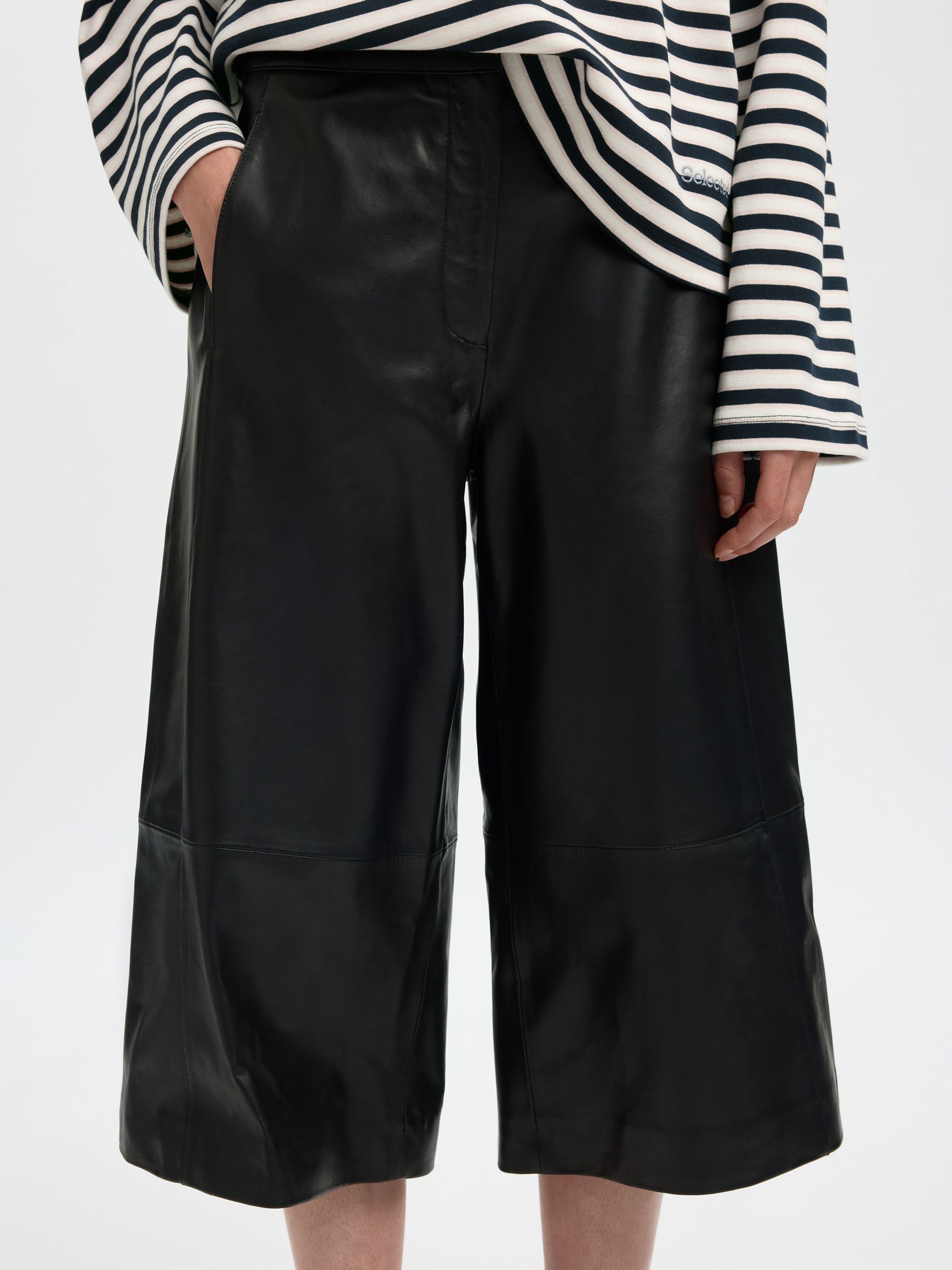 LEDER CULOTTES, Black, highres