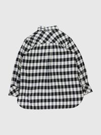 GINGHAM CHECK OVERSHIRT, Black, highres