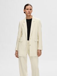 VISCOSE BLEND RELAXED BLAZER, Birch, highres