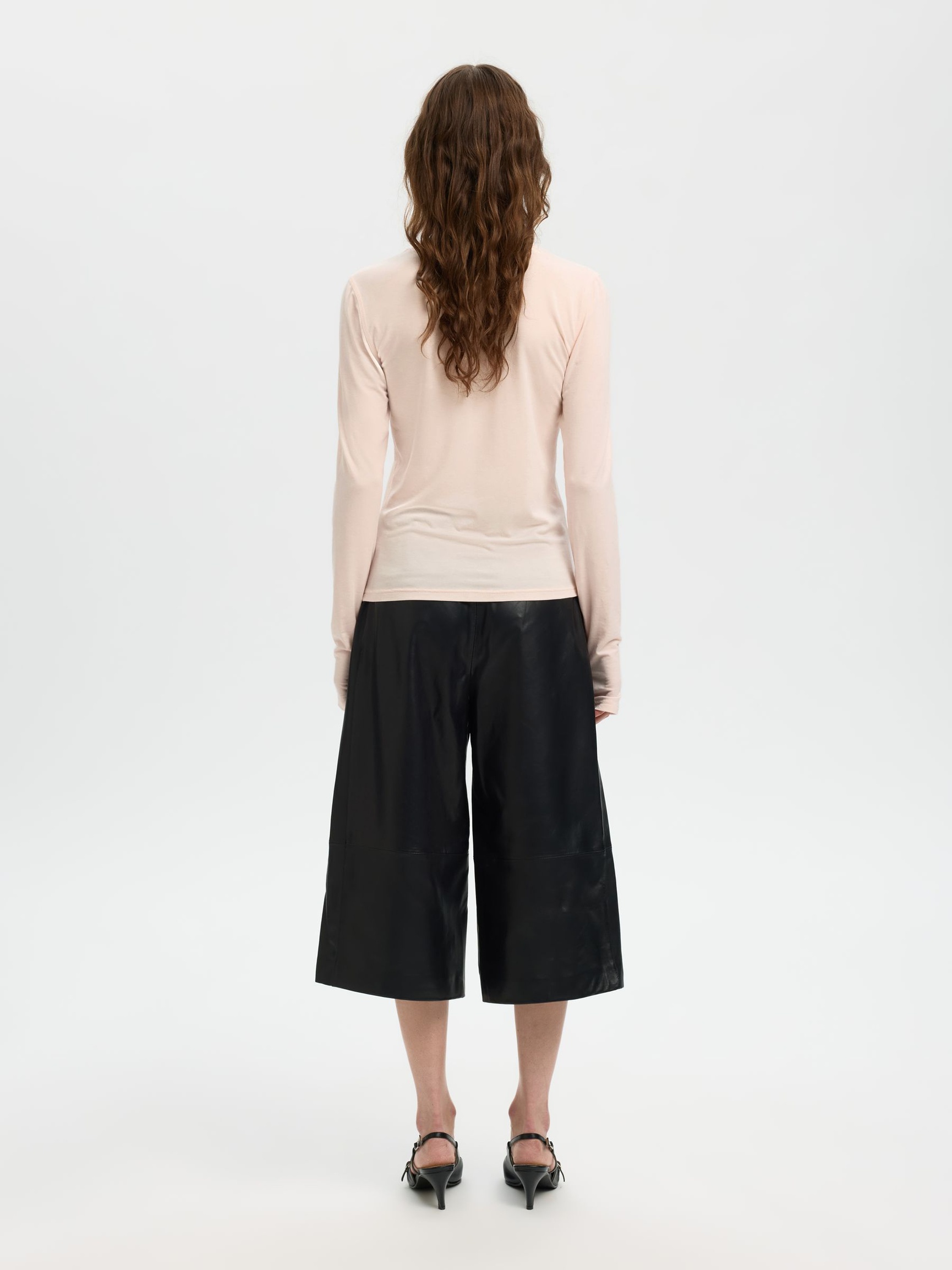 SLIM FIT TOP MET LANGE MOUWEN, Pale Dogwood, highres