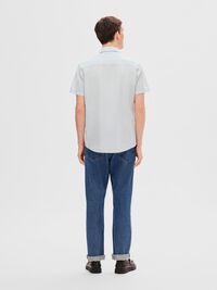 COTTON BLEND SHORT SLEEVED SHIRT, Skyway, highres