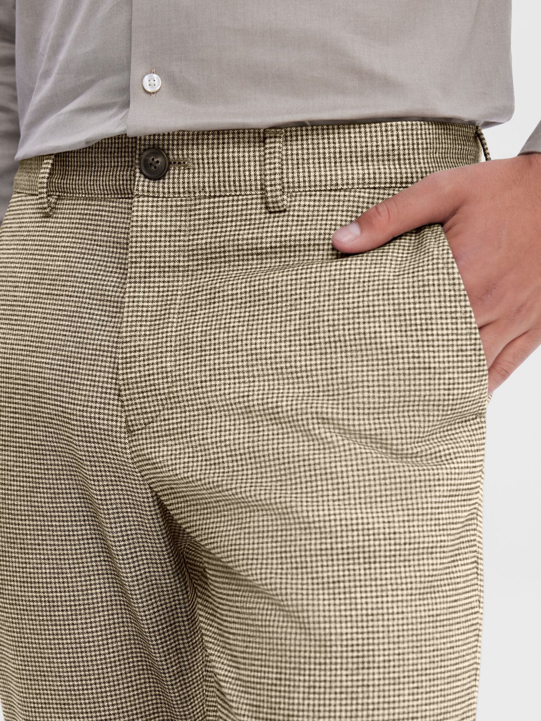 175 SLIM FIT TROUSERS, Sand, highres