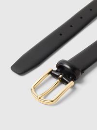 100% LEATHER BELT, Black, highres