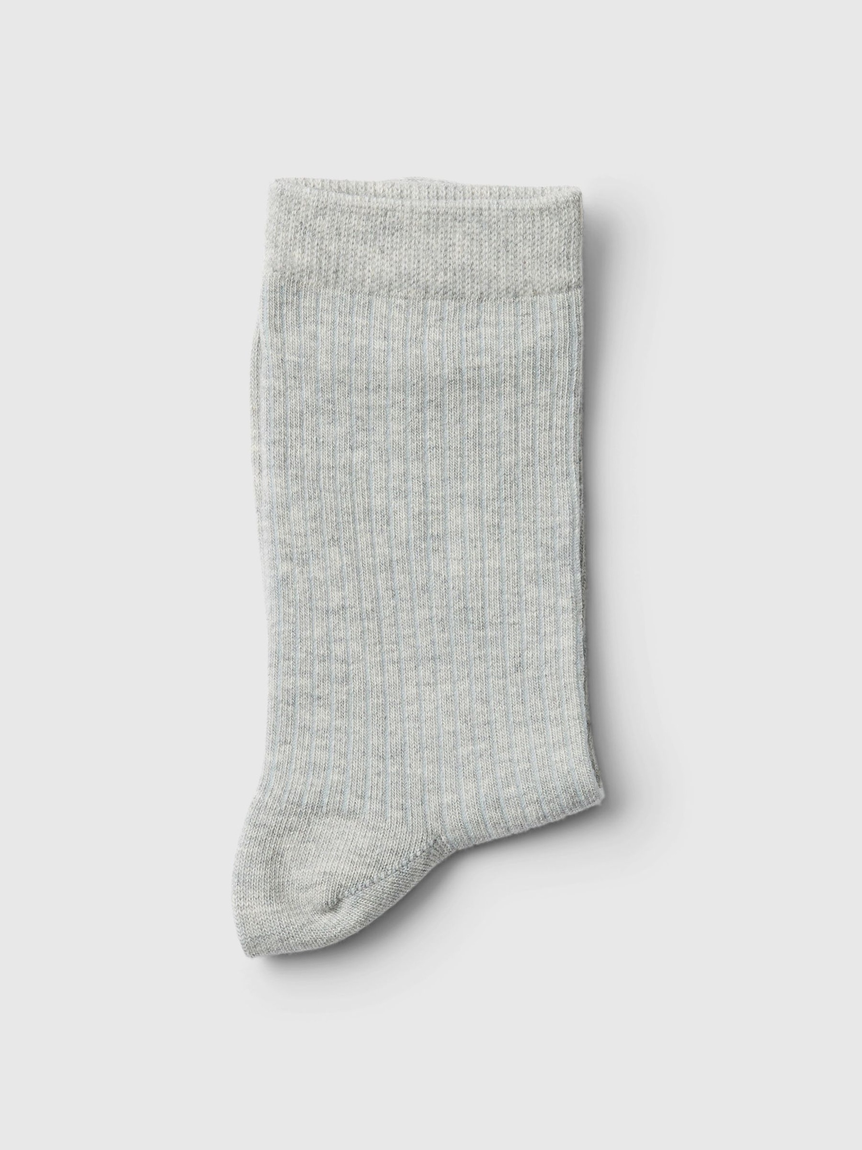 COTTON BLEND SOCKS, Light Grey Melange, highres