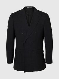 SLIM FIT DOBBELTRADET BLAZER, Black, highres