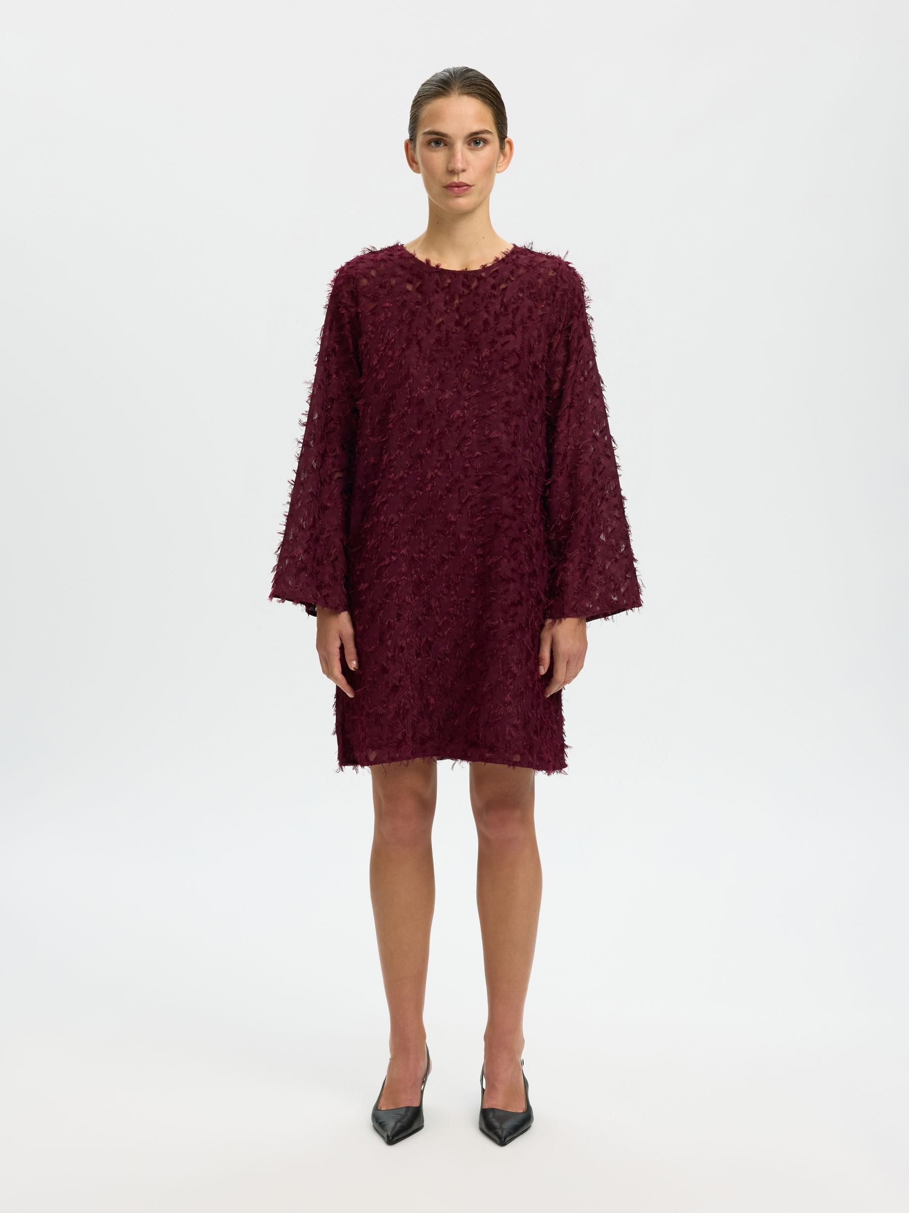 LONG SLEEVED LACE DRESS, Fig, highres