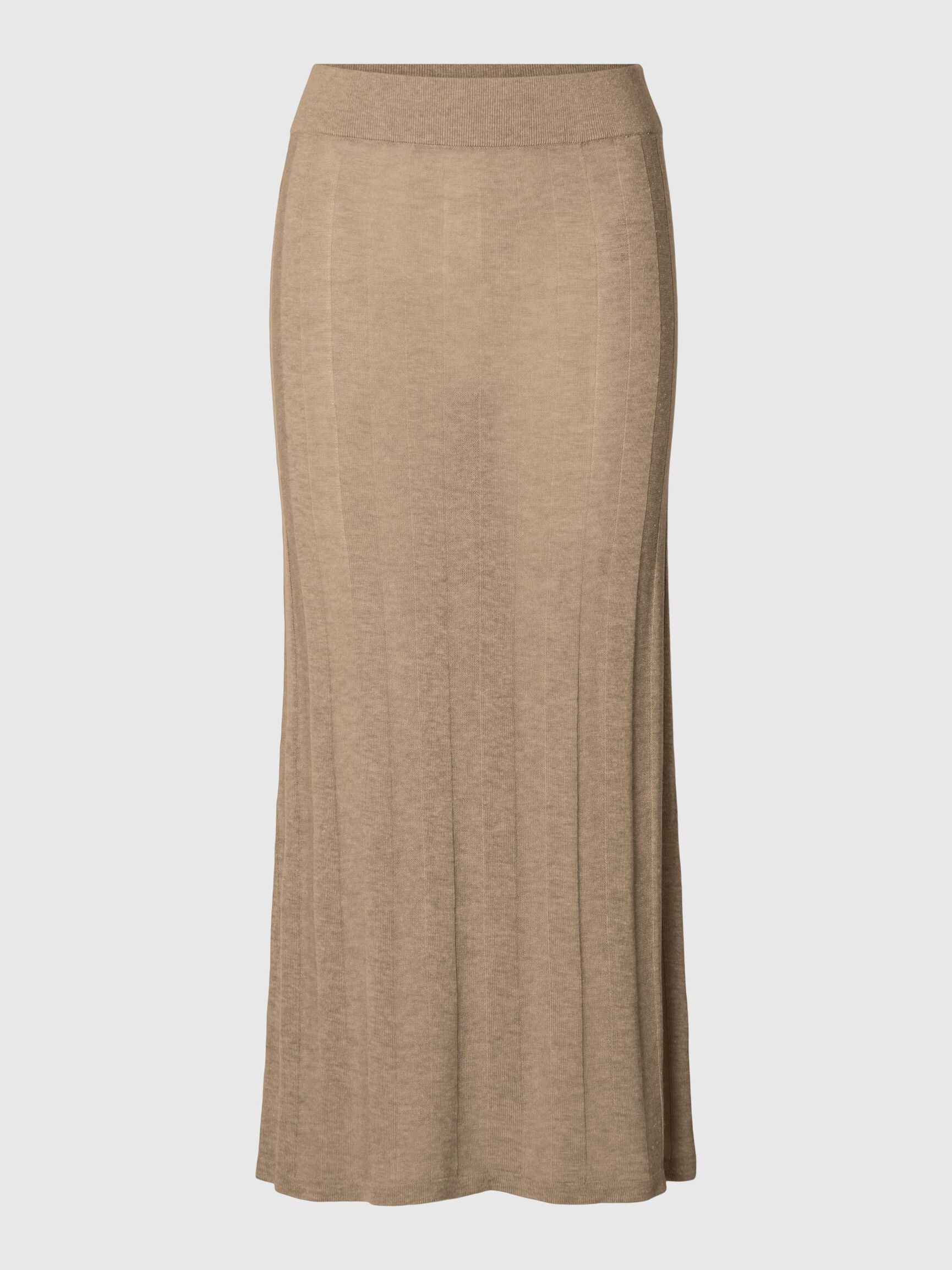 KNITTED MIDI SKIRT, Humus, highres