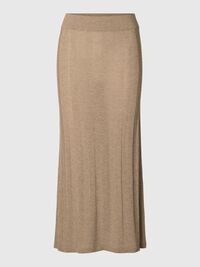 KNITTED MIDI SKIRT, Humus, highres