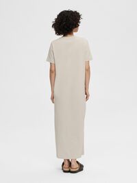 SHORT SLEEVED MIDI DRESS, Birch, highres