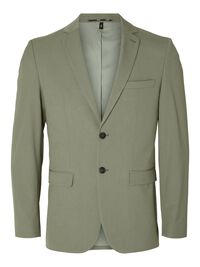 COUPE SLIM EN VISCOSE MÉLANGÉE BLAZER, Vetiver, highres