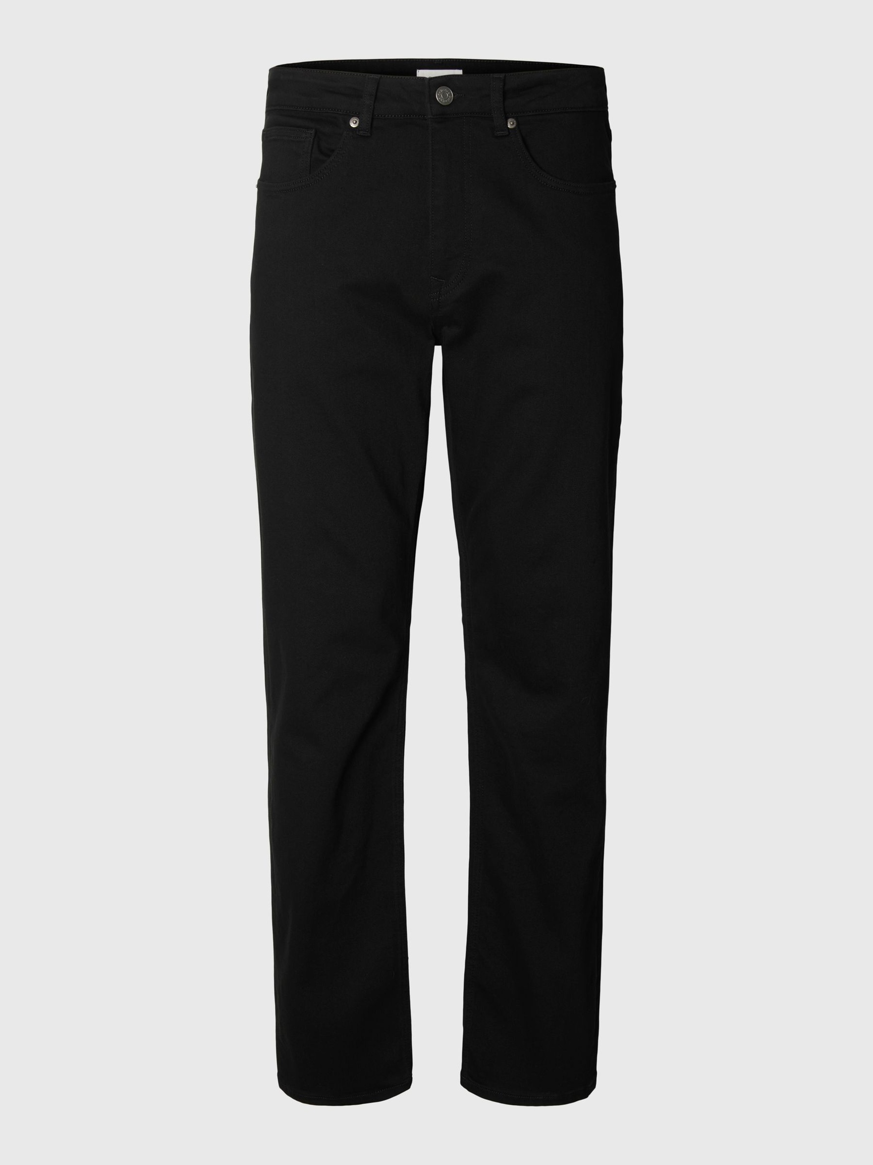 196 STRAIGHT FIT JEANS, Black Denim, highres
