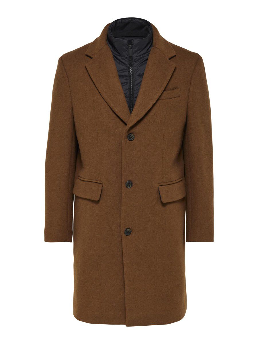 Selected TAILORED WOOL BLEND COAT, Camel, highres - 16089400_Camel_001.jpg