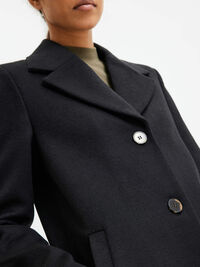 EINREIHIGER MANTEL, Black, highres
