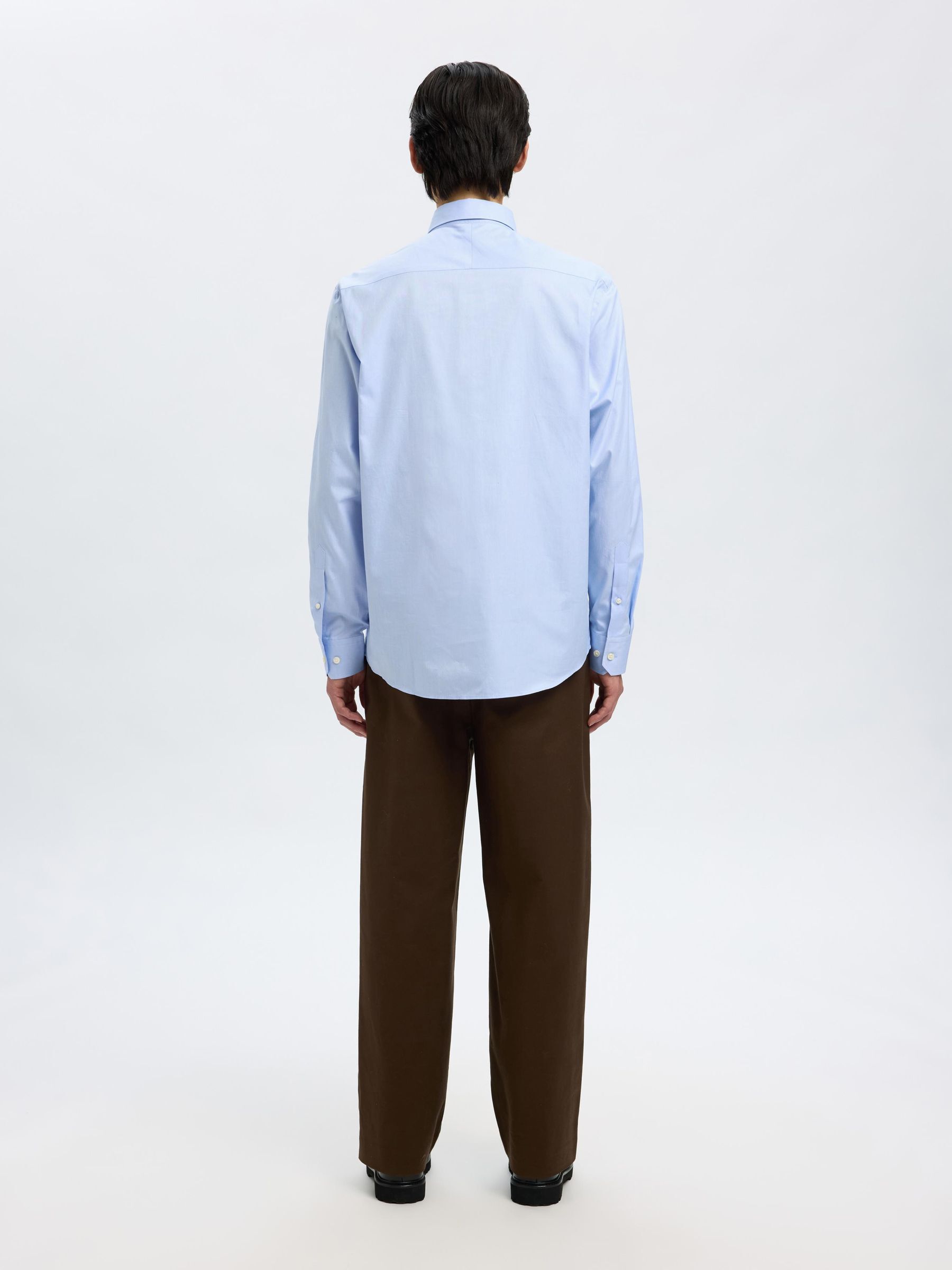 REGULAR FIT COTTON BUTTON-DOWN SHIRT, Light Blue, highres