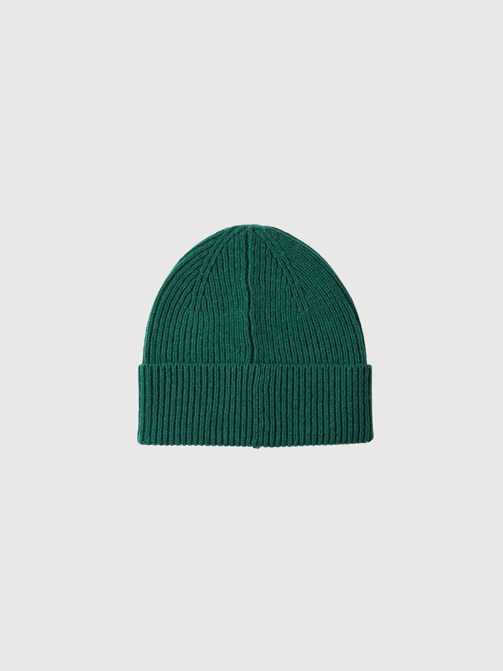 100% MERINO WOOL BEANIE, Dark Green, highres
