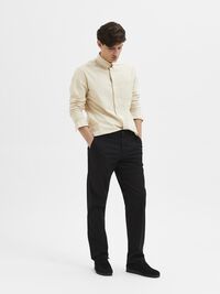 196 JAMBE DROITE CHINOS, Black, highres