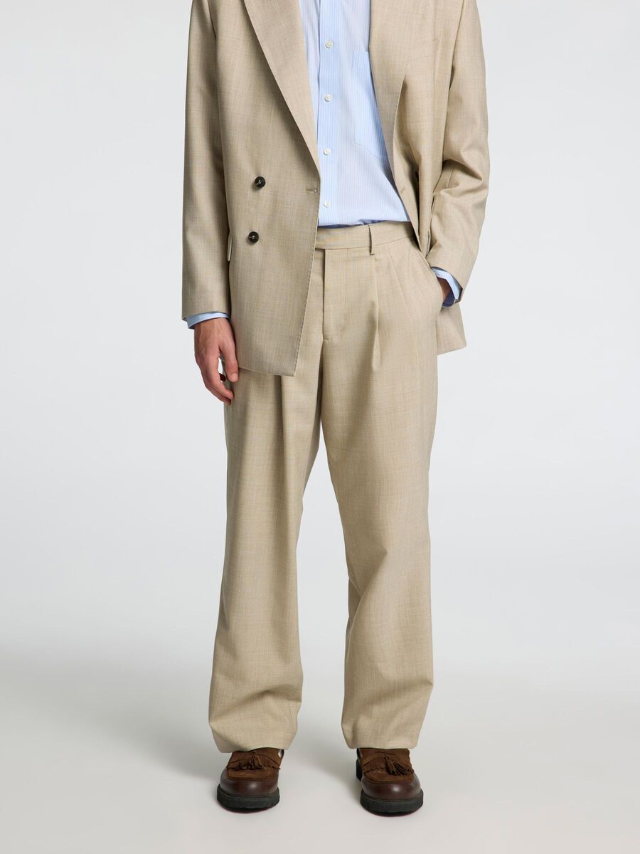 Selected 100% WOOL SUIT TROUSERS, Egret, highres - 16097075_Egret_003.jpg