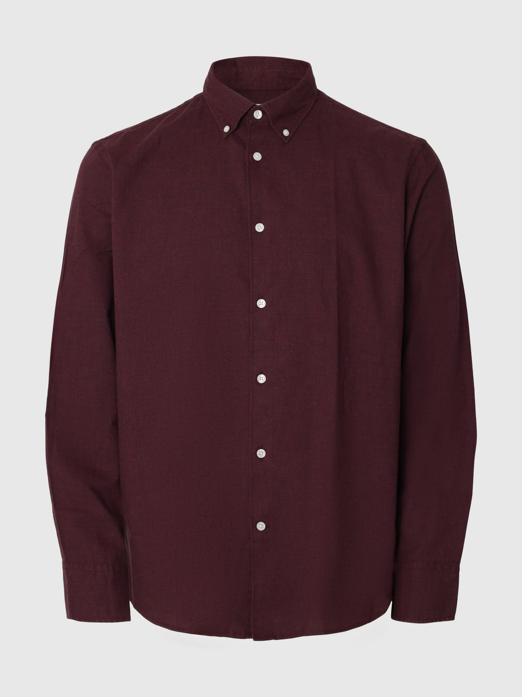 COTTON LONG SLEEVED SHIRT, Tawny Port, highres