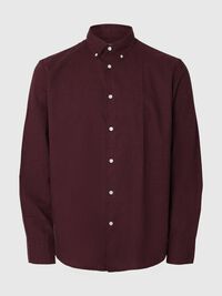COTTON LONG SLEEVED SHIRT, Tawny Port, highres