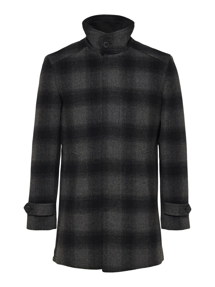 Selected CLASSIC WOOL BLEND COAT, Dark Grey Melange, highres - 16089397_DarkGreyMelange_1030874_001.jpg