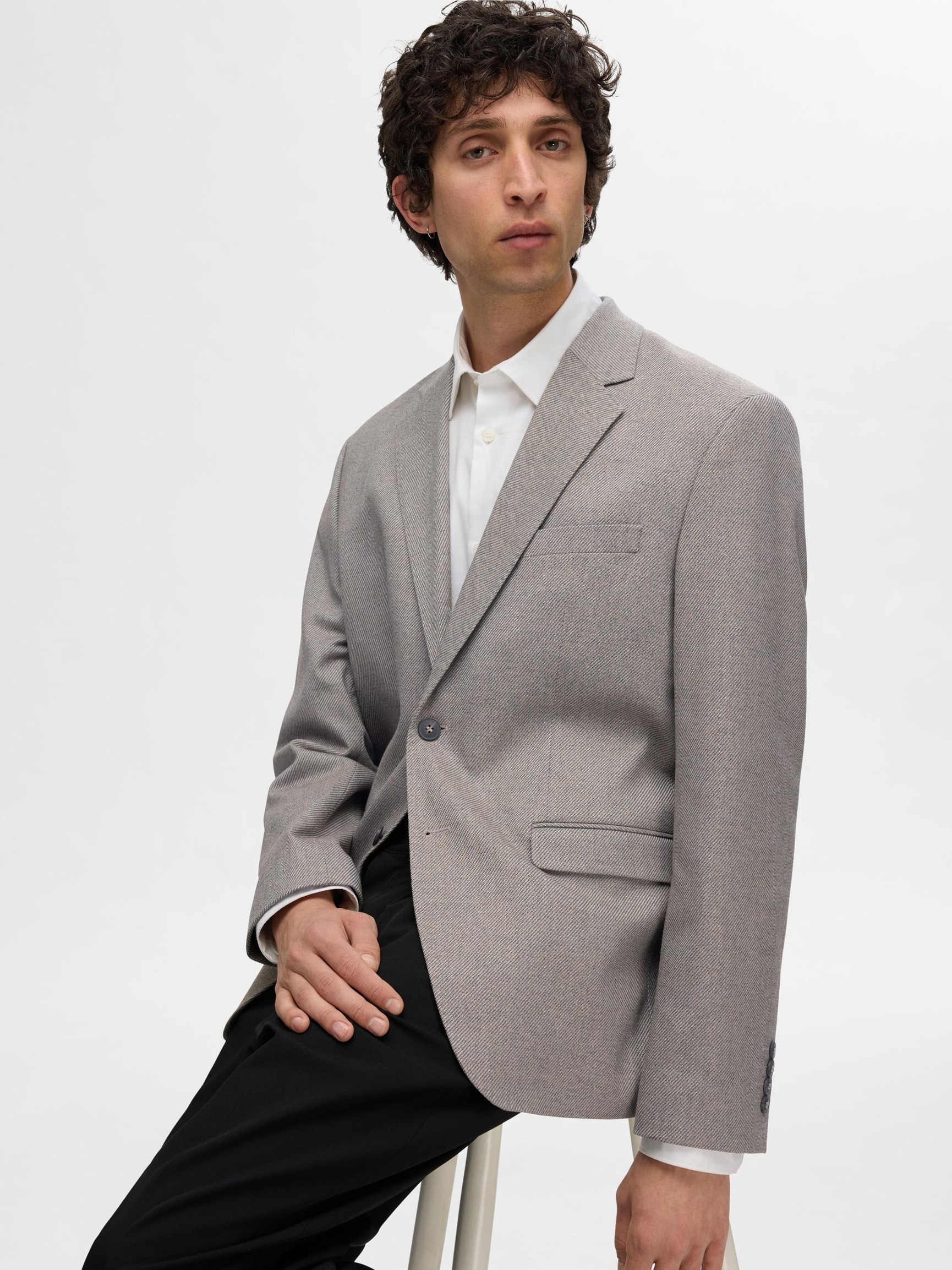 REGULAR FIT BLAZER, Sand, highres