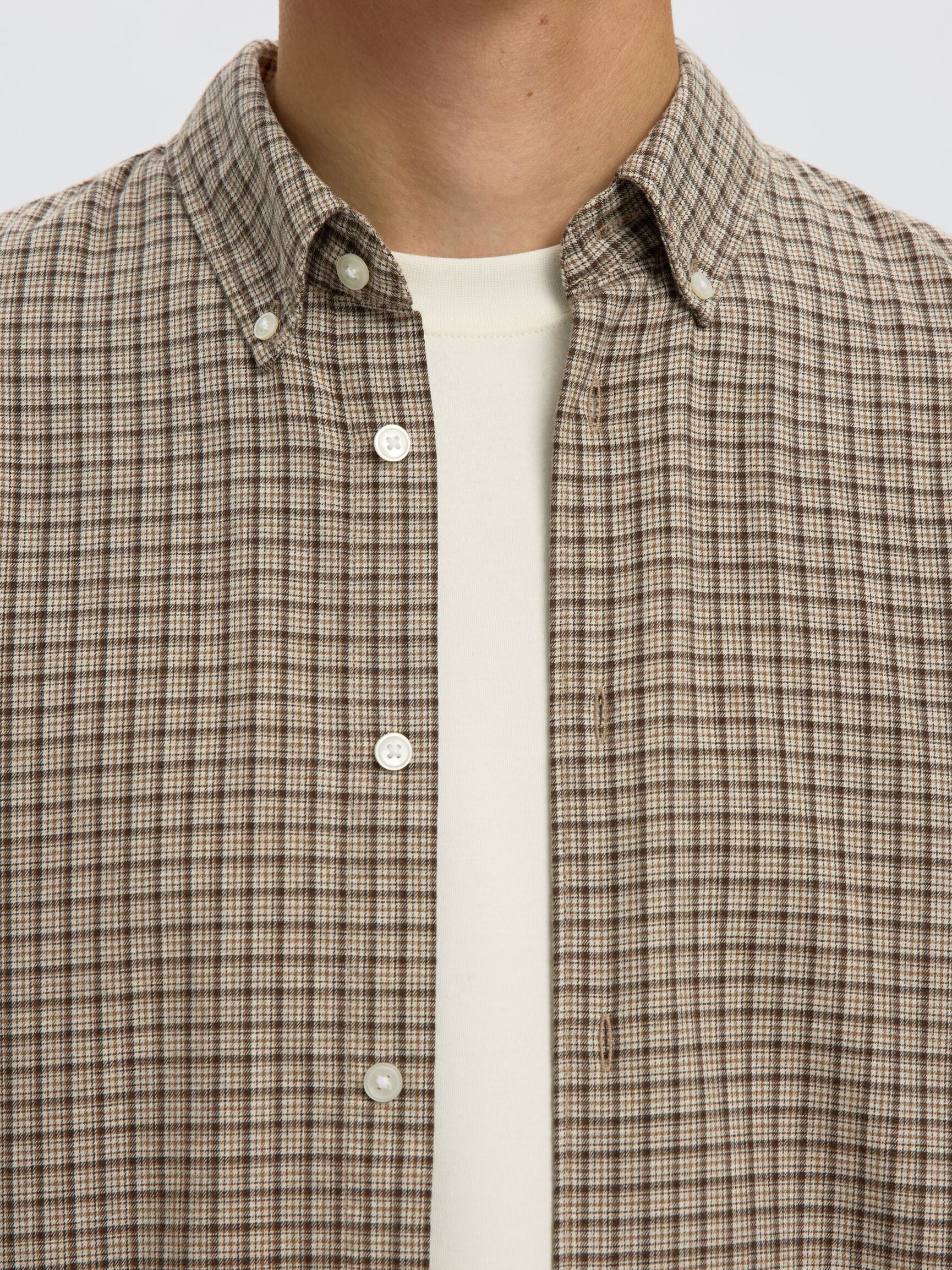 COTTON SHIRT, Chocolate Chip, highres