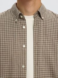 COTTON SHIRT, Chocolate Chip, highres
