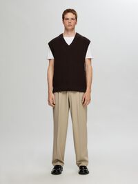 220 LOOSE FIT TROUSERS, Greige, highres