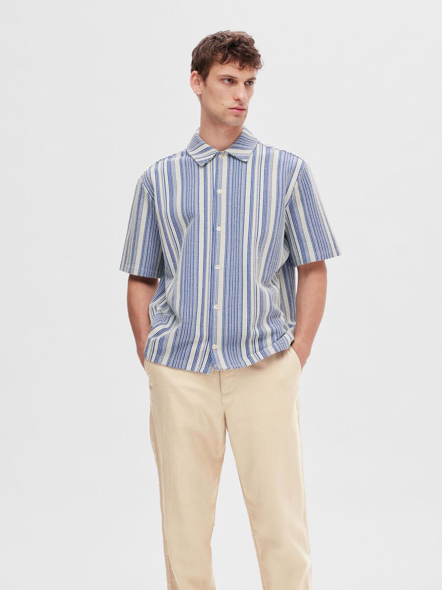 Selected CAMICIA A MANICHE CORTE, Nautical Blue, highres - 16092777_NauticalBlue_003.jpg