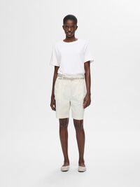 HIGH WAISTED CHINO SHORTS, Birch, highres