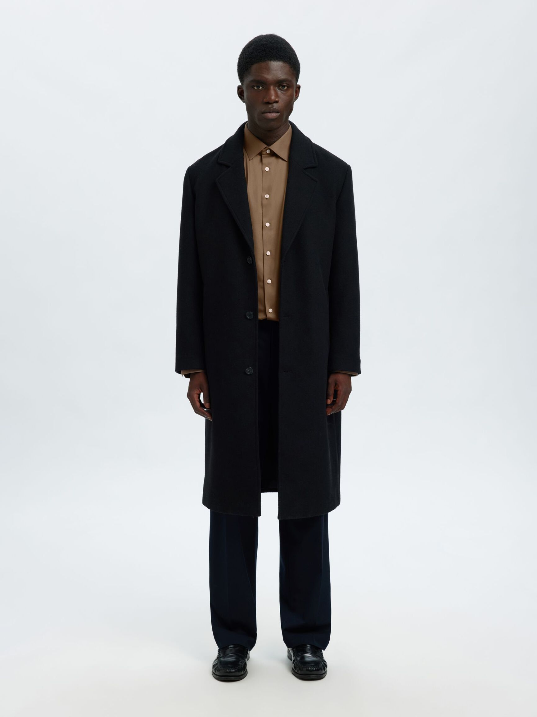 SLIM FIT STRETCH SHIRT, Chocolate Chip, highres