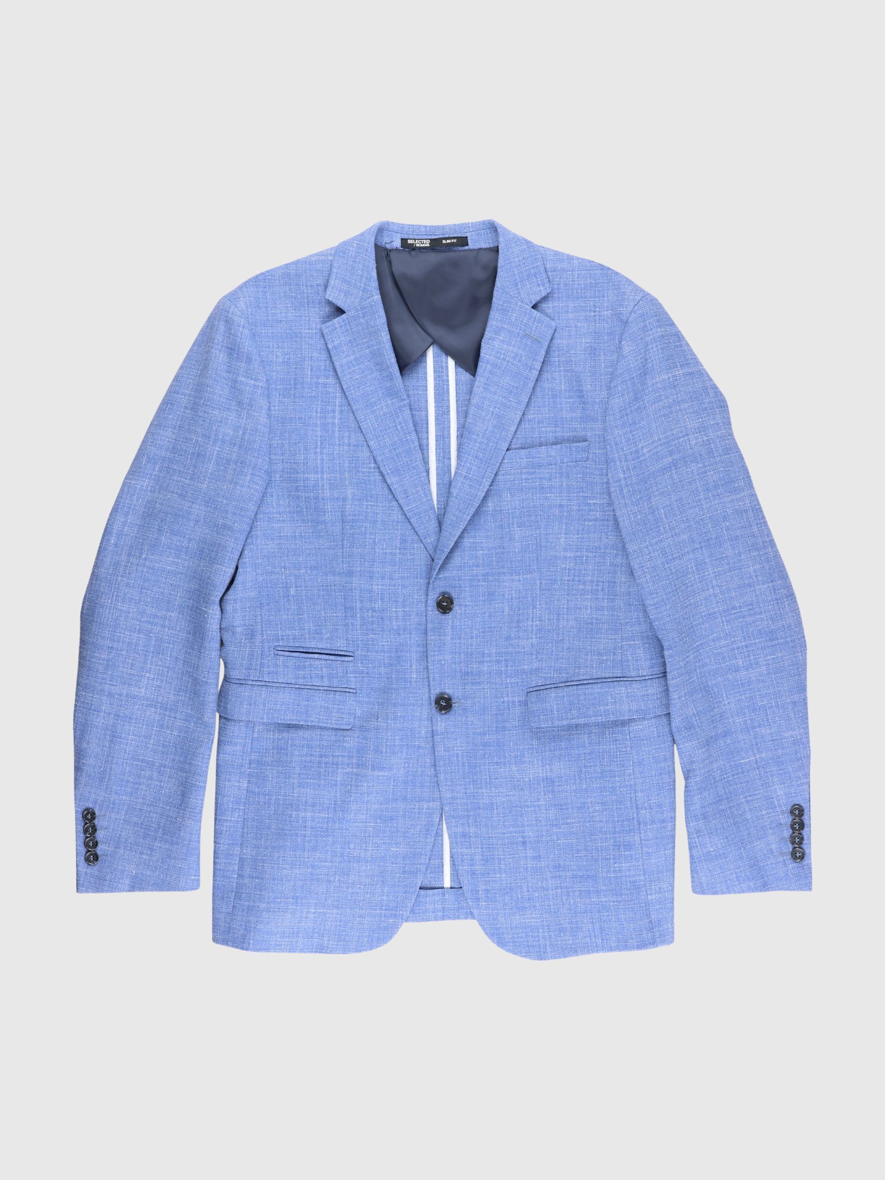 LIGHTWEIGHT SINGLE-BREASTED BLAZER, Light Blue, highres