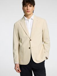 SEERSUCKER  BLAZER, Sand, highres