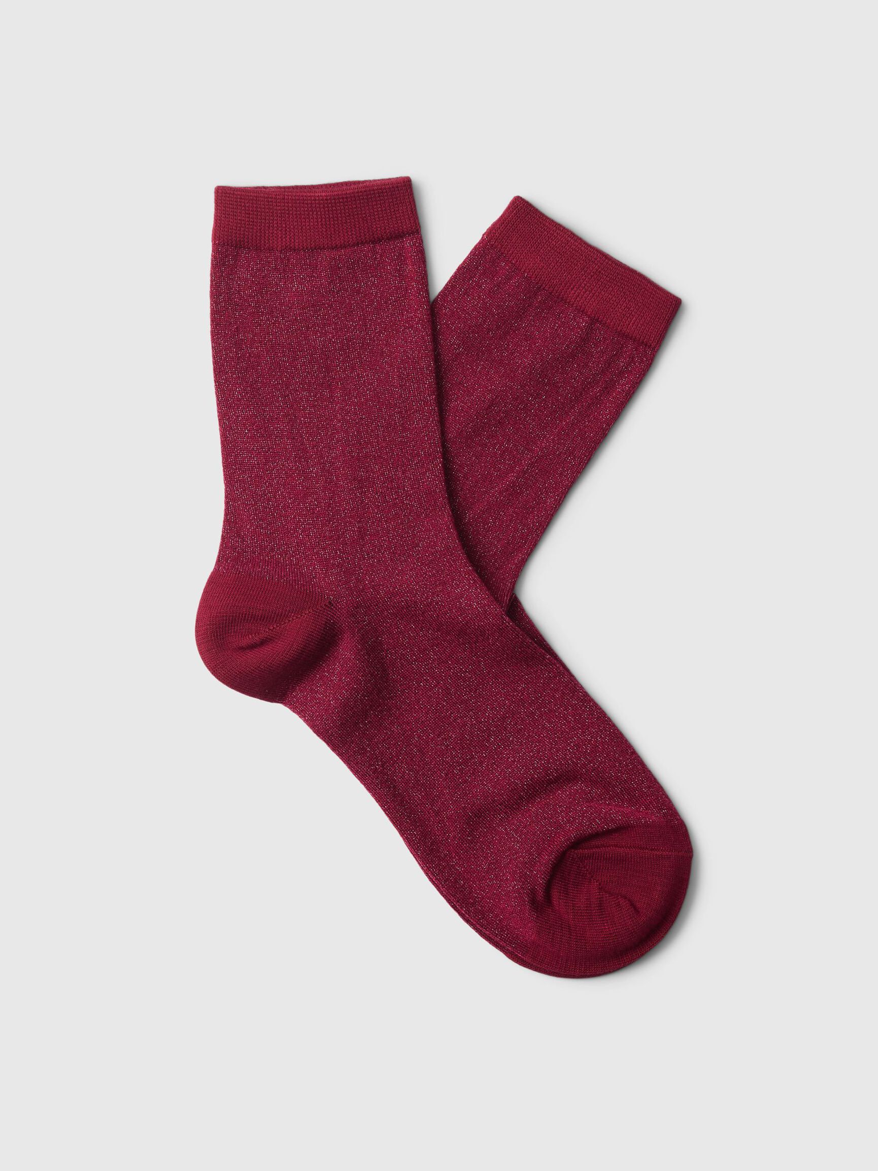 KNITTED GLITTER SOCKS, Anemone, highres