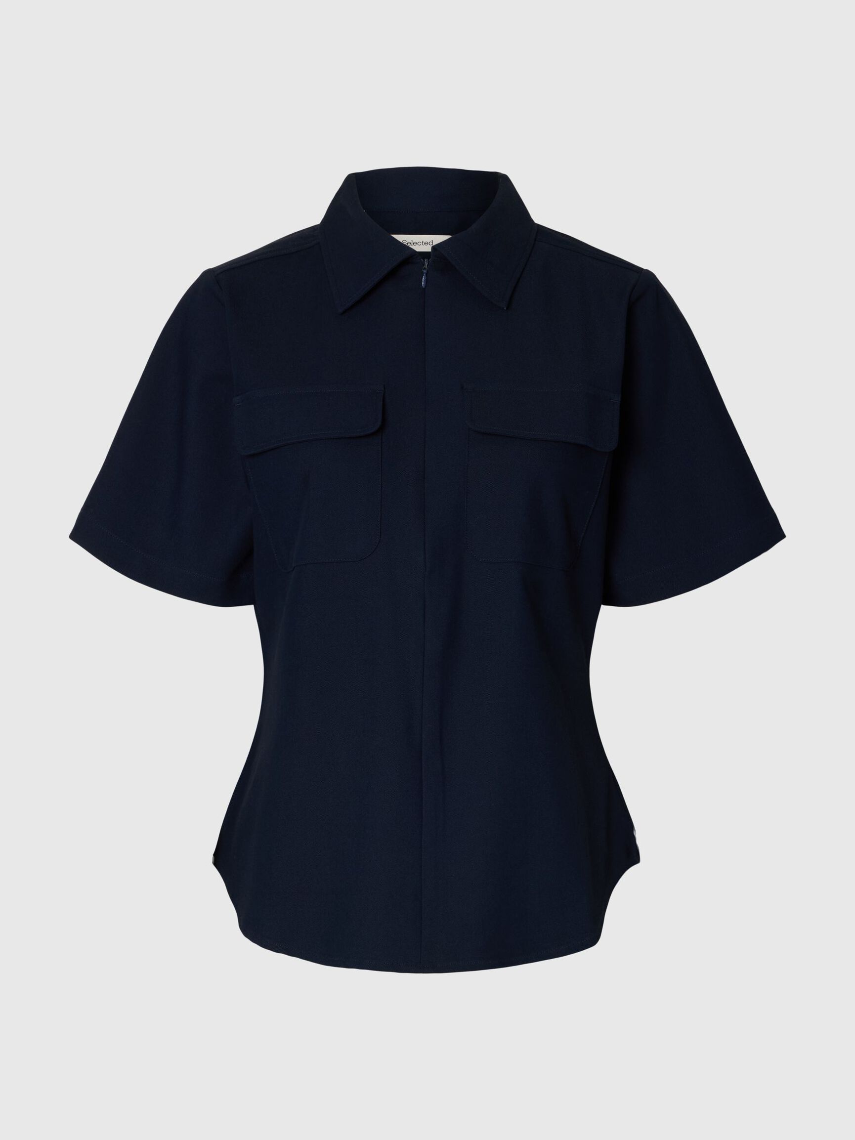 ZIPPED SHIRT, Dark Sapphire, highres